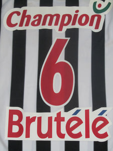 RCS Charleroi 2003-04 Home shirt MATCH/ISSUE WORN #6 Sébastien Chabaud *signed*