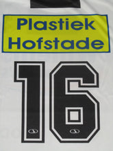 Load image into Gallery viewer, Eendracht Aalst 2015-16 Home shirt MATCH ISSUE/WORN #16 Jore Trompet - #22 Kyan Van Impe