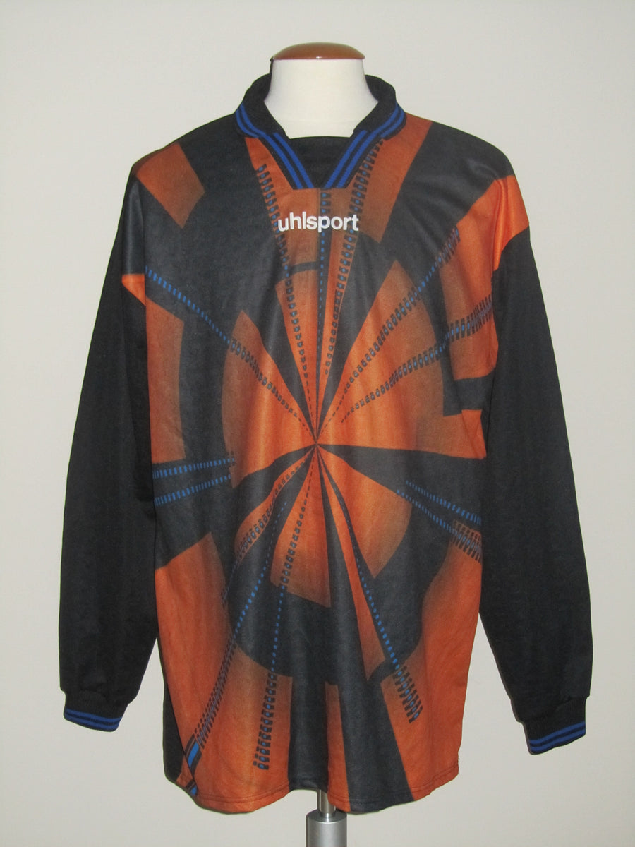 Maillot UHLSPORT goal vintage football années 90 shirt n°1 maglia