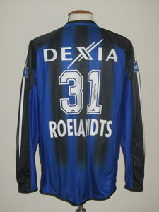 Club Brugge 2004-05 Home shirt MATCH ISSUE/WORN #31 Kevin Roelandts *signed*
