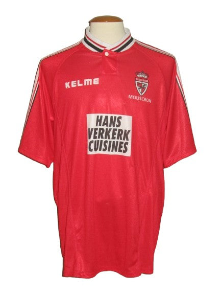 Royal Excel Mouscron 1997-98 Home shirt UEFA CUP PLAYER ISSUE #20