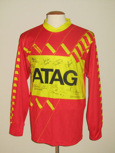 Germinal Ekeren 1990-91 Home shirt MATCH ISSUE/WORN #13 *signed*