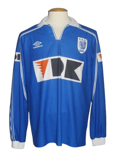 KAA Gent 1999-00 Home shirt L/S MATCH ISSUE/WORN #2 Eric Joly
