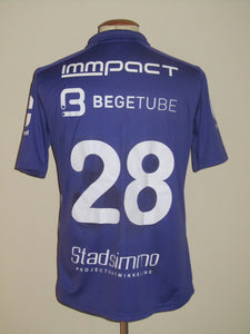 KFCO Beerschot Wilrijk 2015-16 Home shirt MATCH ISSUE/WORN #28 Jimmy De Jonghe *signed*