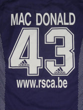 Load image into Gallery viewer, RSC Anderlecht 2002-03 Away shirt MATCH ISSUE/WORN #43 Sherjill Mac-Donald