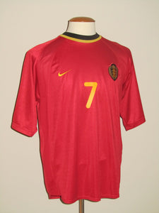 Rode Duivels 2000-02 Home shirt M #7 Marc Wilmots