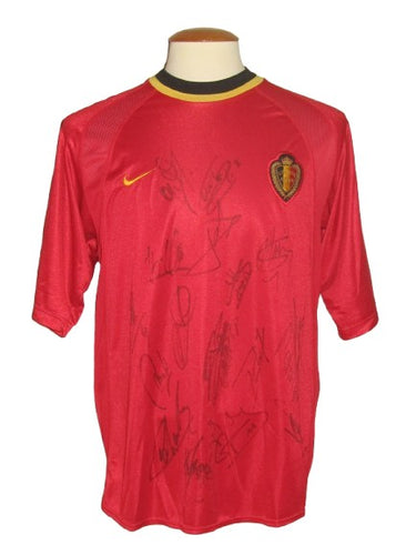 Rode Duivels 2000-02 Home shirt M *squad signed*