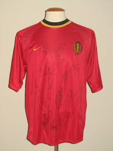 Rode Duivels 2000-02 Home shirt M *squad signed*