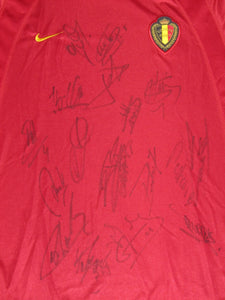 Rode Duivels 2000-02 Home shirt M *squad signed*