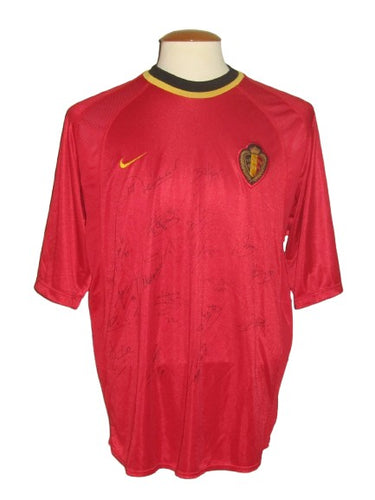 Rode Duivels 2000-02 Home shirt L *squad signed*