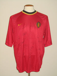 Rode Duivels 2000-02 Home shirt L *squad signed*