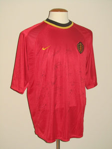 Rode Duivels 2000-02 Home shirt L *squad signed*