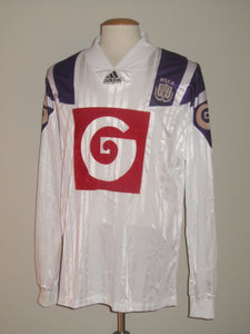 RSC Anderlecht 1992-93 Home shirt MATCH ISSUE/WORN "multiple # available"