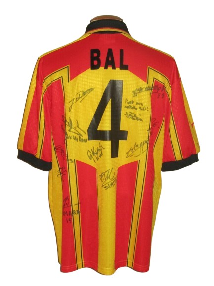 KV Mechelen 2000-01 Home shirt MATCH ISSUE/WORN #4 Johan Bal *signed*
