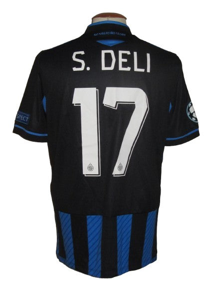 Club Brugge 2020-21 Home shirt MATCH ISSUE/WORN Champions League #17 Simon Deli