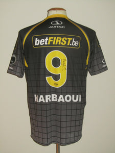 KSC Lokeren 2013-14 Away shirt MATCH ISSUE/WORN #9 Hamdi Harbaoui *signed*