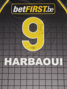 KSC Lokeren 2013-14 Away shirt MATCH ISSUE/WORN #9 Hamdi Harbaoui *signed*