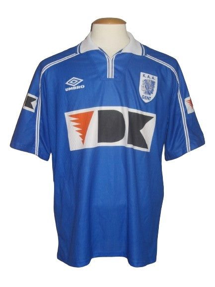 KAA Gent 1999-00 Home shirt MATCH ISSUE/WORN #2 Eric Joly