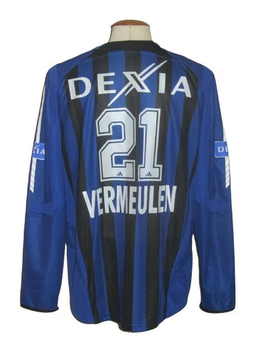 Club Brugge 2006-07 Home shirt MATCH ISSUE/WORN #21 Jorn Vermeulen