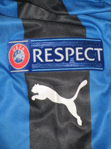 Club Brugge 2012-13 Home shirt MATCH ISSUE/WORN Europa League #7 Mémé Tchité *signed*