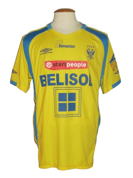 Sint-Truiden VV 2007-08 Home shirt MATCH ISSUE/WORN #24 Giel Deferm