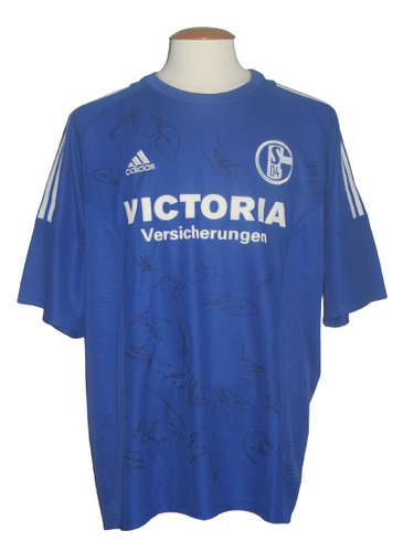 FC Schalke 04 2003-04 Home shirt XXL *new with tags* *signed*
