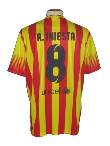 FC Barcelona 2013-15 Away shirt XL #8 Andres Iniesta *new with tags*