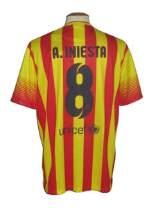 FC Barcelona 2013-15 Away shirt XL #8 Andres Iniesta *new with tags*