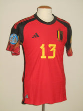 Load image into Gallery viewer, Rode Duivels 2022-24 Home shirt MATCH ISSUE/WORN EK U21 #13 Louis Patris