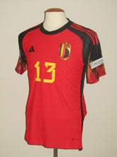Load image into Gallery viewer, Rode Duivels 2022-24 Home shirt MATCH ISSUE/WORN EK U21 #13 Louis Patris