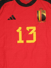 Load image into Gallery viewer, Rode Duivels 2022-24 Home shirt MATCH ISSUE/WORN EK U21 #13 Louis Patris