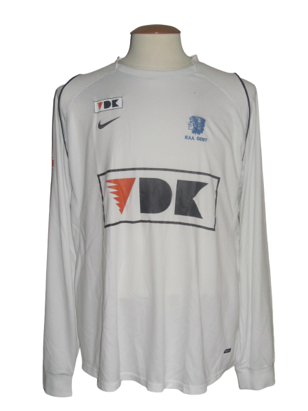KAA Gent 2005-06 Away shirt MATCH ISSUE/WORN #11 Sandy Martens *signed*
