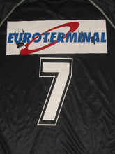 Load image into Gallery viewer, Royal Excel Mouscron 2003-04 Away shirt MATCH ISSUE/WORN #7 Tidiany Coulibaly *damaged*
