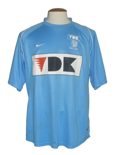 KAA Gent 2006-07 Home shirt MATCH ISSUE/WORN #14 Christophe Grégoire *signed*