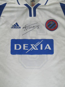 Club Brugge 2000-02 Away shirt MATCH ISSUE/WORN UEFA CUP #3 Timmy Simons *signed*