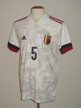 Load image into Gallery viewer, Rode Duivels 2020-22 Away shirt MATCH ISSUE/WORN U21 #5 Arthur Theate