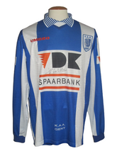 Load image into Gallery viewer, KAA Gent 1998-99 Home shirt MATCH ISSUE/WORN #14 Thomas Chatelle *signed*