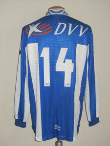 KAA Gent 1998-99 Home shirt MATCH ISSUE/WORN #14 Thomas Chatelle *signed*