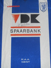 Load image into Gallery viewer, KAA Gent 1998-99 Home shirt MATCH ISSUE/WORN #14 Thomas Chatelle *signed*
