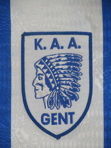 KAA Gent 1998-99 Home shirt MATCH ISSUE/WORN #14 Thomas Chatelle *signed*