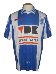 KAA Gent 1998-99 Home shirt MATCH ISSUE/WORN #25