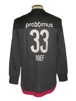 RSC Anderlecht 2015-16 Keeper shirt PLAYER ISSUE #33 Davy Roef *signed*