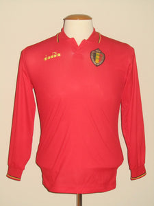 Rode Duivels 1992-93 Home shirt L/S XS