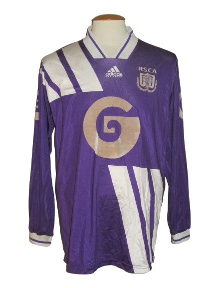 RSC Anderlecht 1993-94 Away shirt MATCH ISSUE/WORN #11 Danny Boffin