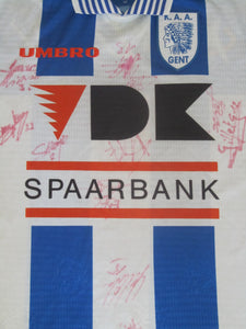 KAA Gent 1997-98 Home shirt 164 *signed*