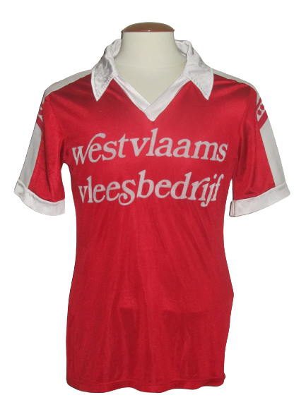 KSV Waregem 1981-82 Home shirt MATCH ISSUE/WORN Cup final #14 vs THOR Waterschei