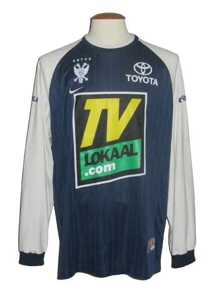 Sint-Truiden VV 2001-02 Away shirt MATCH ISSUE/WORN #21 Wouter Vandevenne