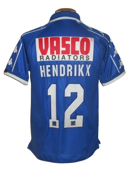 KRC Genk 1999-01 Home shirt M #12 Marc Hendrickx *signed*