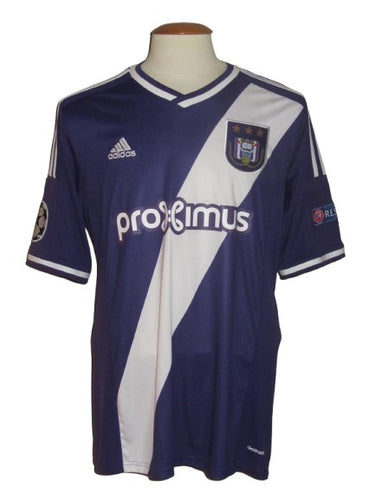 RSC Anderlecht 2014-15 Home shirt MATCH ISSUE Champions League #37 Hervé Matthys