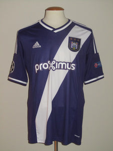 RSC Anderlecht 2014-15 Home shirt MATCH ISSUE Champions League #37 Hervé Matthys